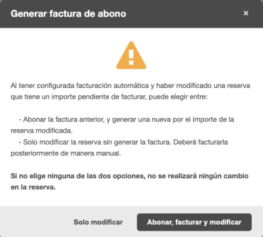 Generar factura de abono