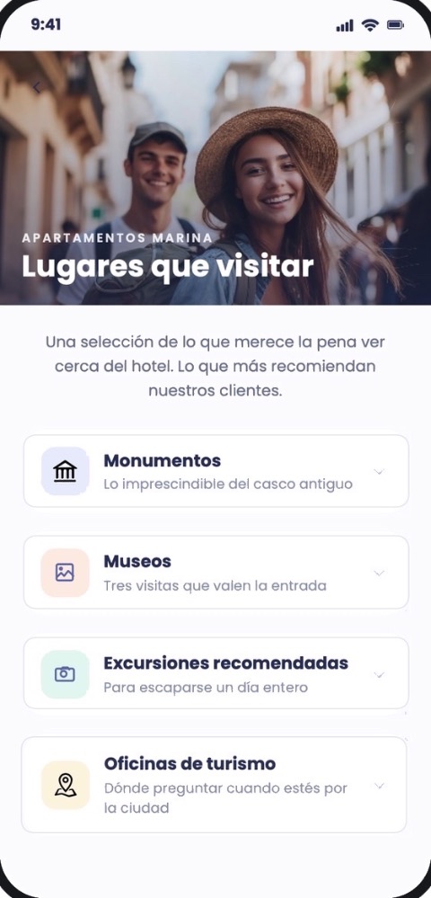Guía de lugares que visitar vista por el huésped