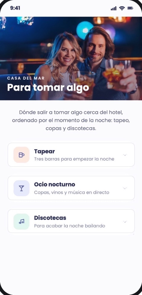 Guía para tomar algo vista por el huésped
